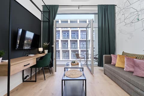 Top Airbnb: Stylish Studio with Mezzanine | Air Conditioning, in Jerzmanowo Jarnołtów Strachowice Osiniec