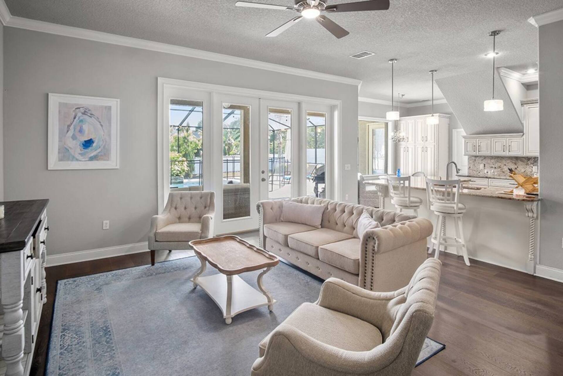 Elegant Home With Pool, Office, Theater, And Fence