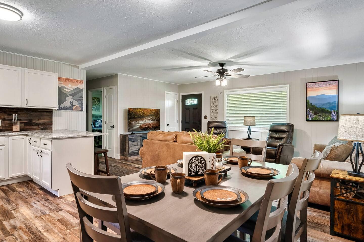 Dining area open to the living room