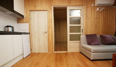 An Ansim Lodge Room, Room 103, run by a former firefighter