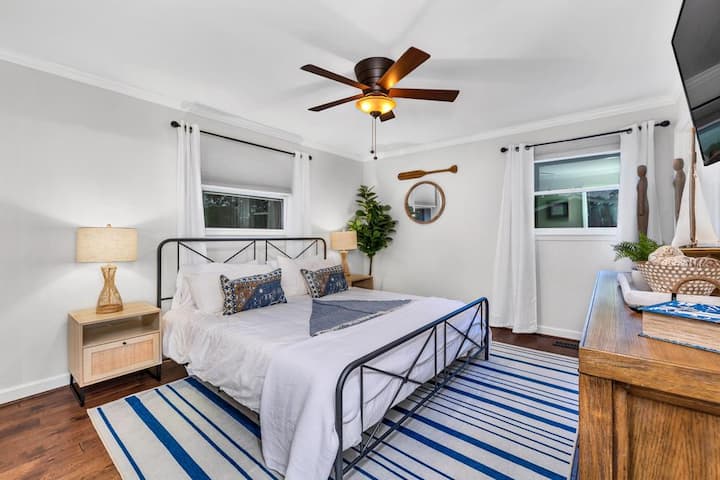 Master bedroom- King bed with attached Jack and Jill bathroom and walk-in closet