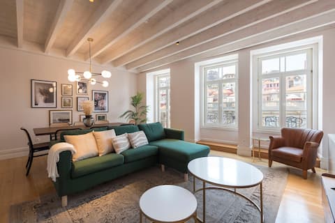 Mouzinho Luxury 3BR Flat l 5 min Walk to Ribeira