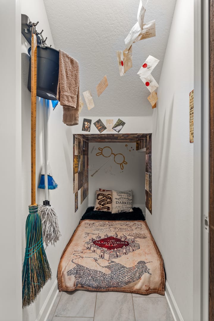 Sweet dreams in The Cupboard Under The Stairs.  #HumbleBeginnings