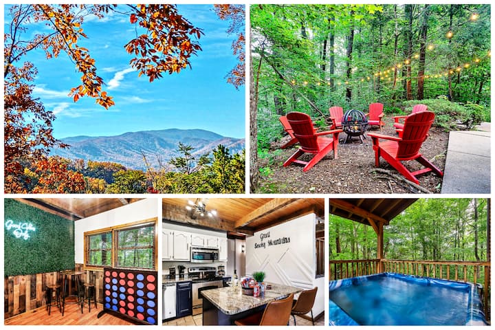⭐️Cabinvibes⭐️updated Cabin Mtnviews 5min To Pforge Hot Tub,arcades,woodsy - Pigeon Forge, TN