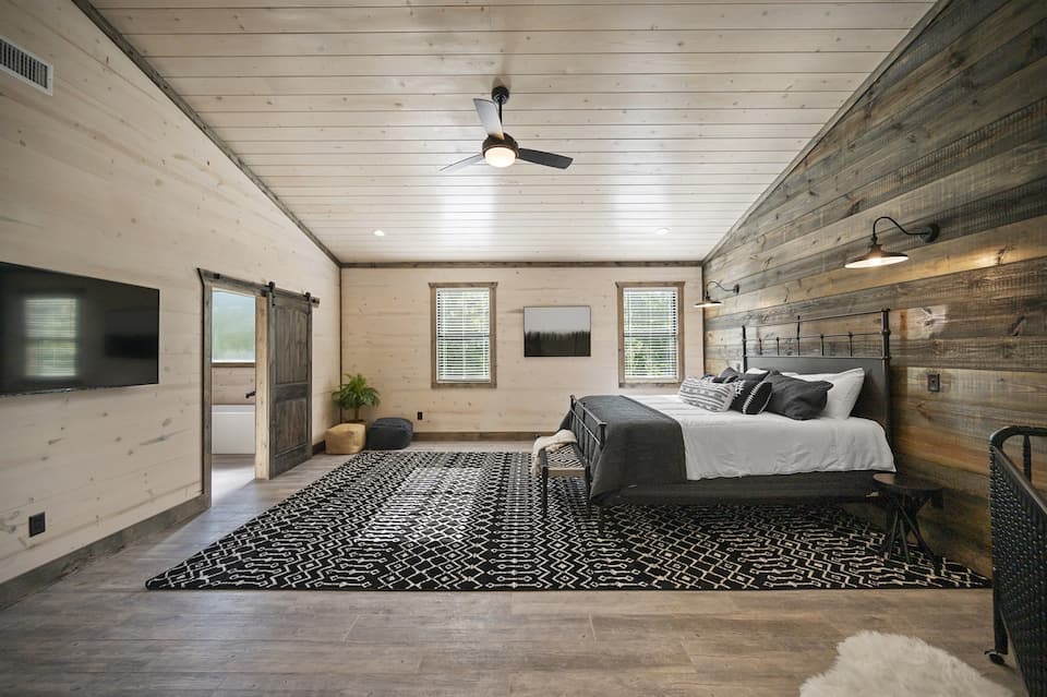 Upstairs master retreat with natural light