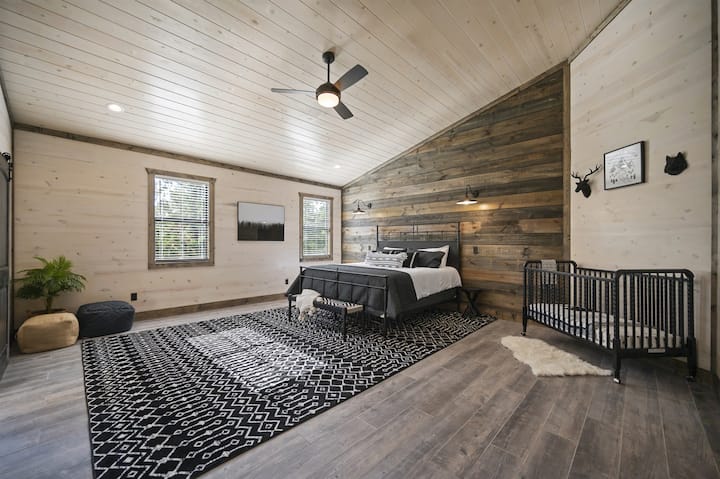Upstairs Master Bedroom with Crib