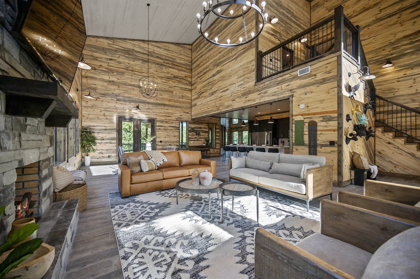 Open concept living and dining room at Wingspan Manor