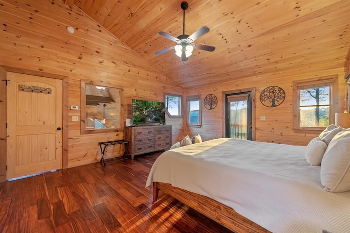 Serene bedroom with views