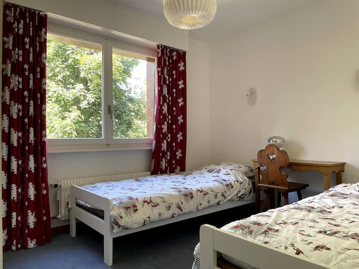 配备两张单人床的双人房