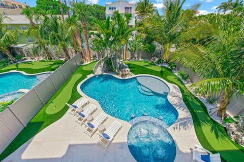 Gulf Views/Steps to Beach/Resort Pool w/Slide/Spa