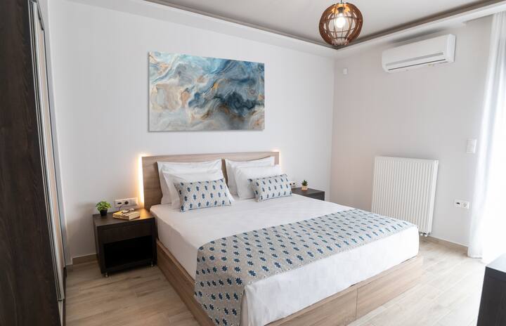 דירה Destino 1, חדר שינה עם מיטות יחיד שניתן להפוך למיטה זוגית