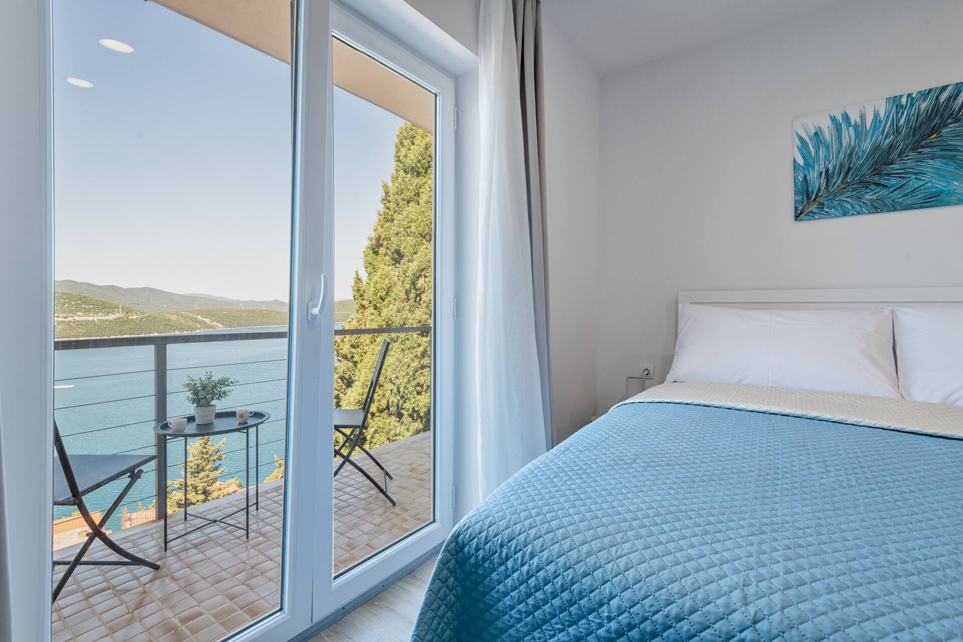 Apartments Malalu - One Bedroom Apartment with Balcony and Sea View (4+2) A1