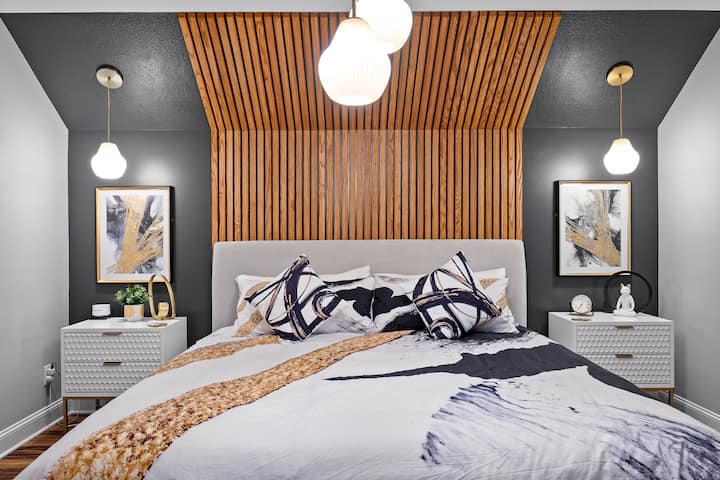 One of our favorite rooms in the house is the upstairs bedroom on the right 