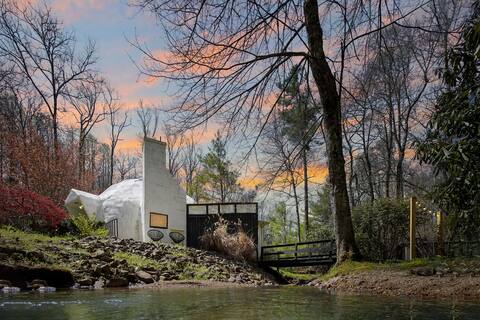 The Toasted Marshmallow | A Creekside Dome Home!