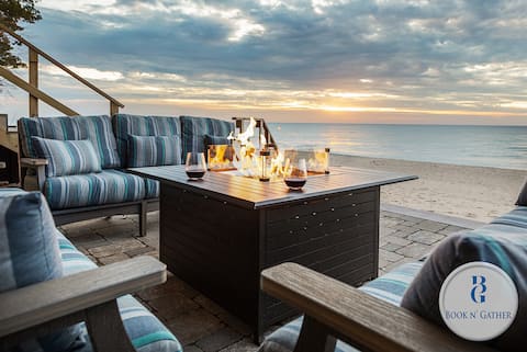 Luxury Lakeside Stunner w/ Beach, Firepit, Games