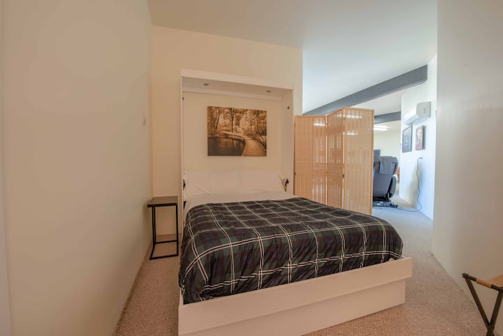 Pull down bed in game room for extra guests
