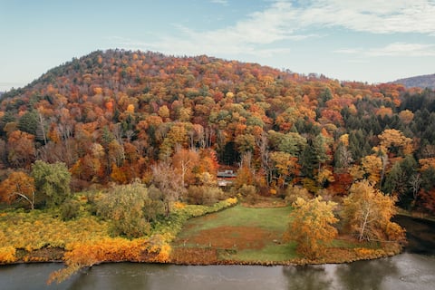 RED CAMP | Riverfront Cabin + Sauna on West Branch