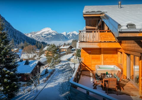 Châtel ski - hot tub mountain views