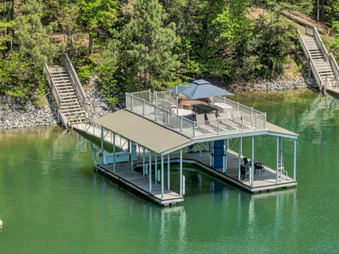 2 story dock | hot tub | pets ok | game room