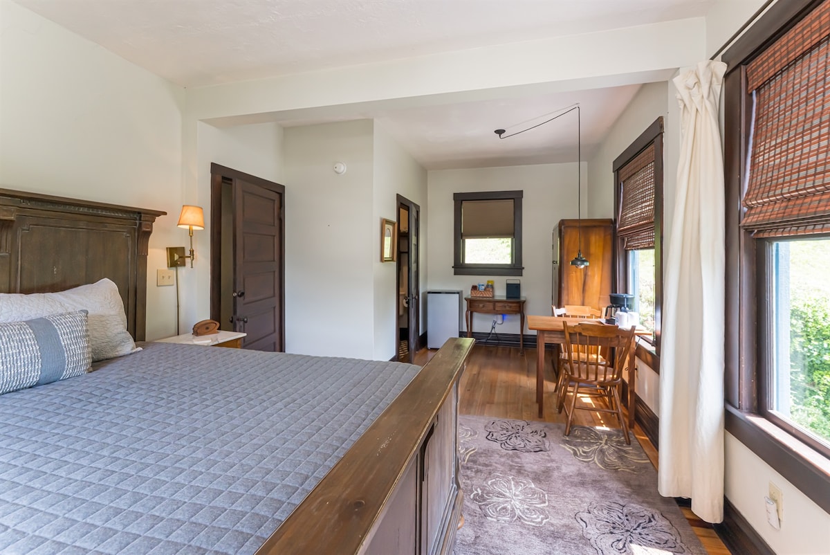 Room #2 is located on the second floor with a king bed and an en suite bathroom.