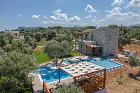 Diktamos villa,huge private pool,Garden