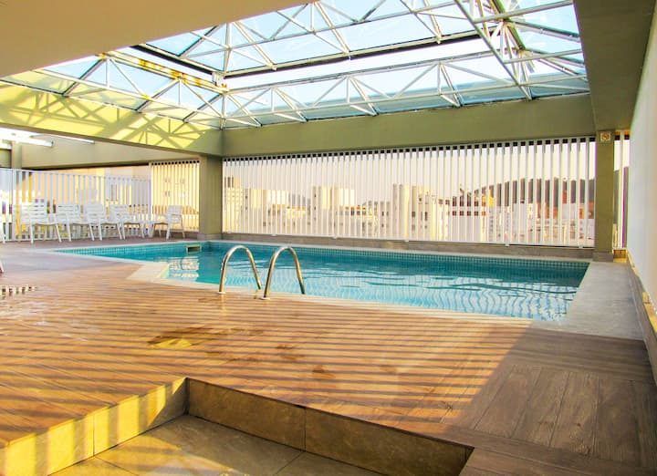 Apto A 200m Praia Pitangueiras | Piscina E Sauna - Guarujá