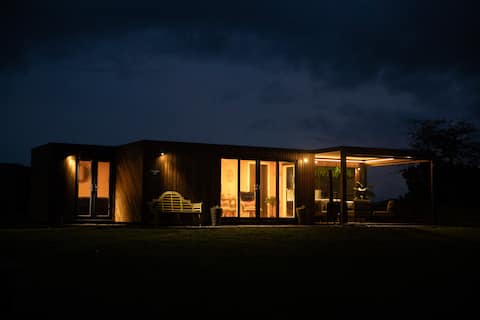 Luxury Cabin with Hot Tub & Hill Views