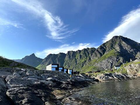 High end sea cabins at Å in Lofoten. Cabin nr. 4