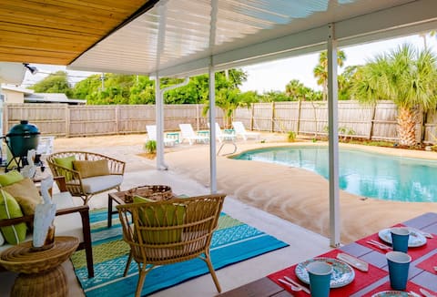 Wow! Beachside Glam 3br wPool, Walk to Park, Beach