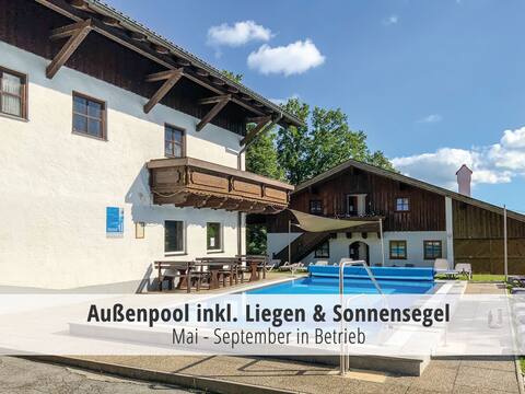 Apartment Freudensee, pool, Bavarian Forest