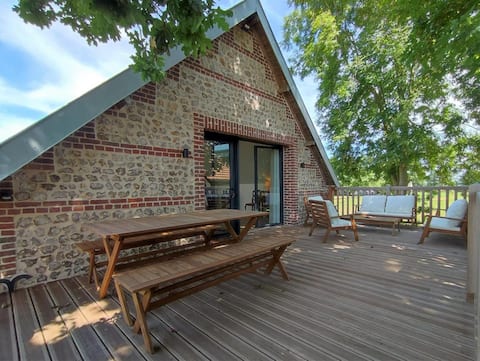 La Grange-Gîte-Cottage-Countryside view-Ensuite