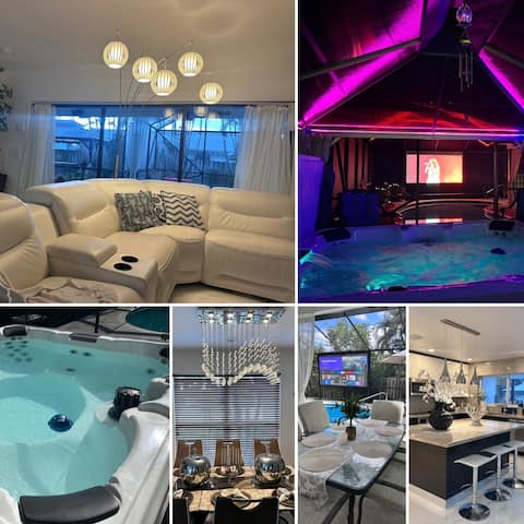 Luxe Palm beach with Pool and hot tub