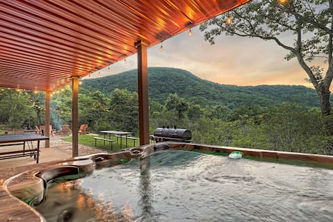 Serene Mountain Views w/ Sauna, Hot Tub, Fire Pit