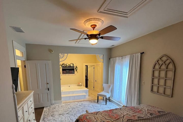 Master bath view from the bedroom