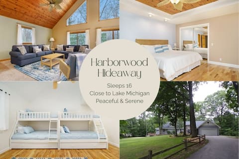 Harborwood Hideaway · Sleeps 16 · Close to Lake