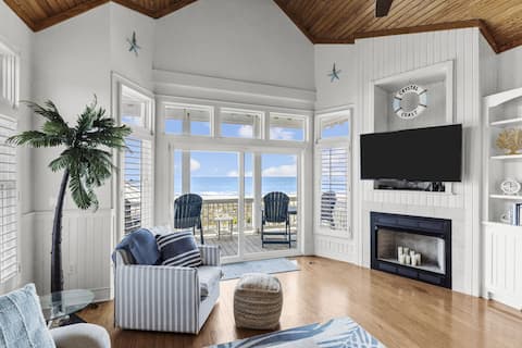 Top Airbnb: Oceanfront Home, Stunning Views, Elevator! in Atlantic Beach