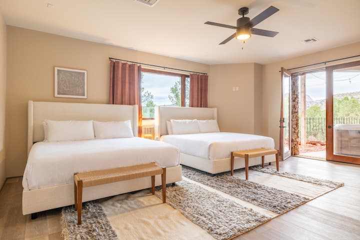 Bedroom 4 features two king beds.