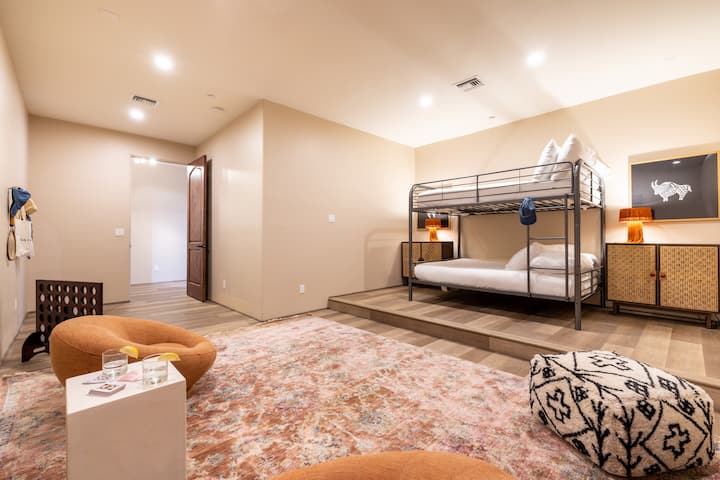 Bedroom 3 features a bunk bed.
