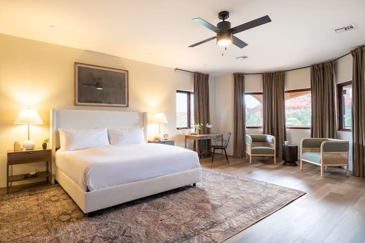 Primary bedroom features a king bed.