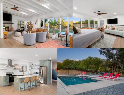 Mid-Century Modern Escape 4 Br w/ Pool - 1.7 acres