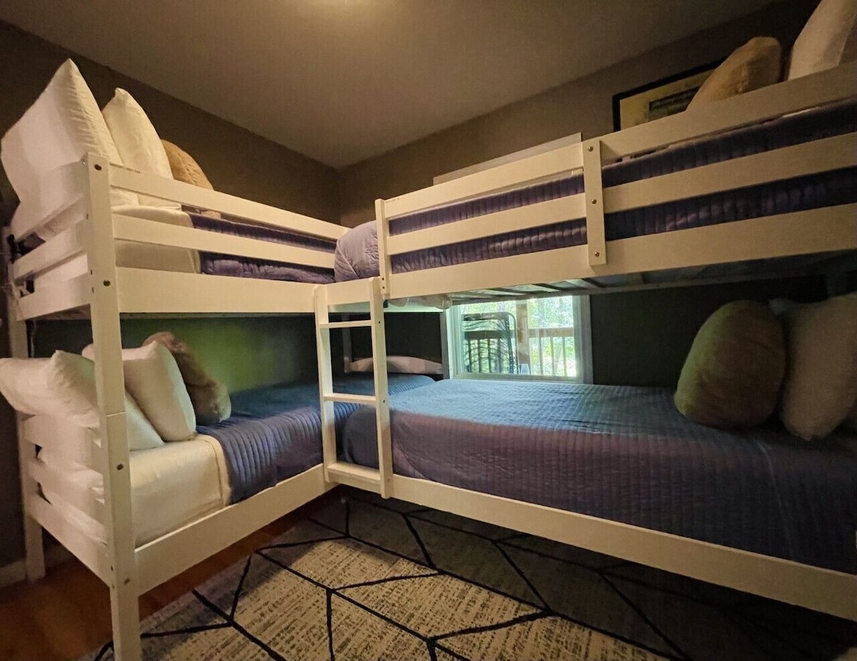 Bedroom 3 has two bunks for a total of 4 twin beds