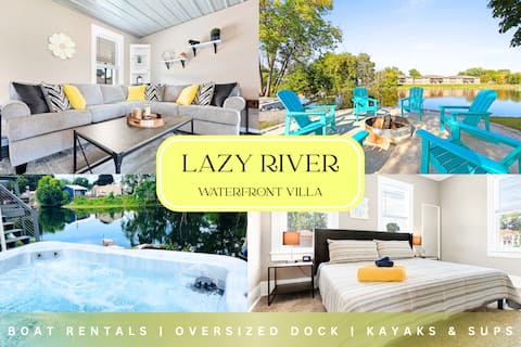 Lazy River Villa - Hottub! Fenced Yard! Fire Pit!