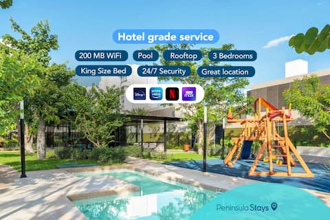 Popular Airbnb listing: Boutique house with a rooftop and pool in Temozon Norte in Colonia Sodzil Norte