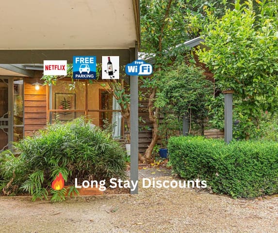 Tranquil 4 bed 2 bath Cottage + fire place