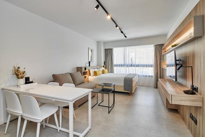 Studio mobiliado em Palermo com Wi-Fi, Netflix e acesso a área de churrasco no rooftop