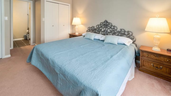 Cama tamaño king en el dormitorio principal