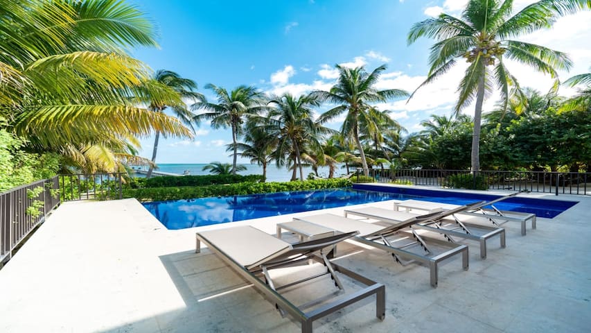 Beachfront Villa with Long Private Pier and Pool!