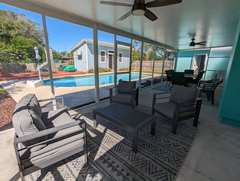Beach House w/Tiny House + Pool