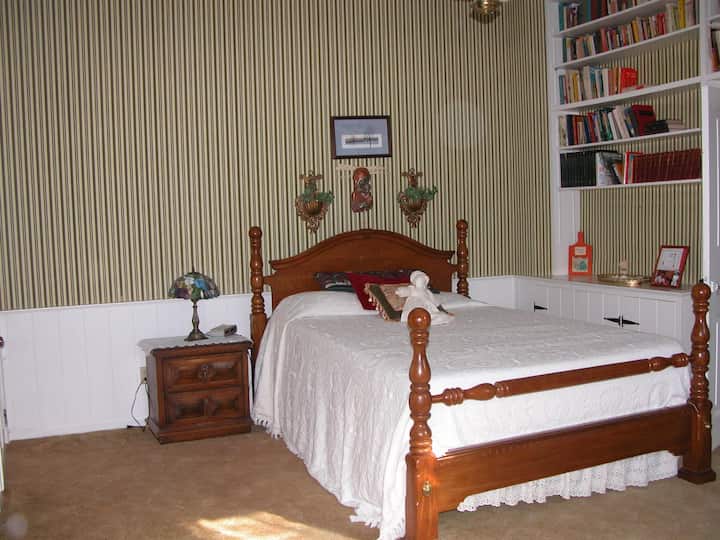 Chambre / bibliothèque au rez-de-chaussée avec demi-baignoire - vue 1