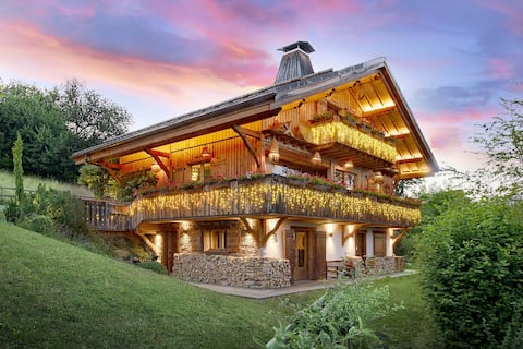 Exceptional chalet facing Mont Blanc for 10 people